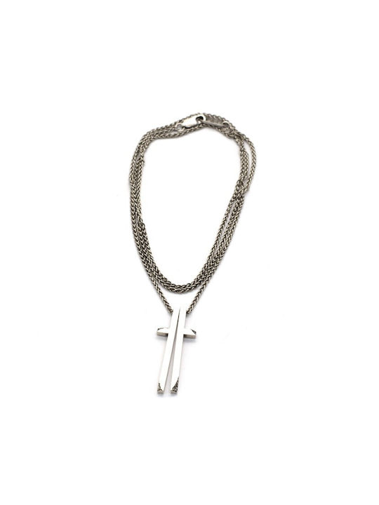 FN Men's Cross from Silver with Chain