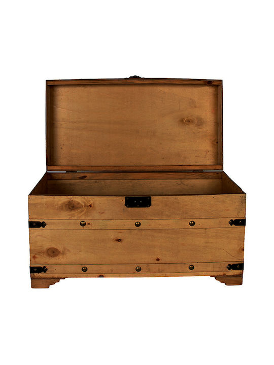 Keskor Μπαούλο Ξύλινο 68x37x40εκ. Καφέ