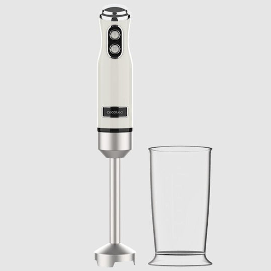 Cecotec 1200MAX Retro Blender De Mână Cu Tijă Din Inox 1200W Bej