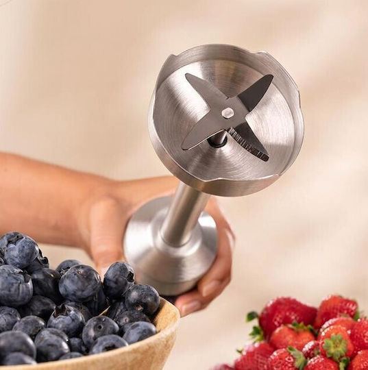 Cecotec 1200MAX Retro Blender De Mână Cu Tijă Din Inox 1200W Bej