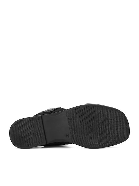 Women's Flat Sandals in Black Color