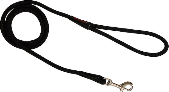 Pet Interest Λουρί/Οδηγός Σκύλου Ιμάντας Black Rope 1,5εκ. σε Μαύρο χρώμα 0.6m