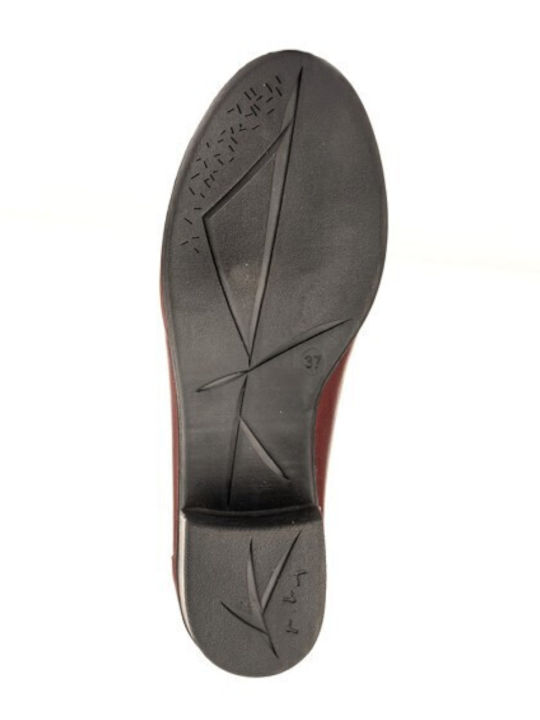 Leather Women's Loafers in Brown Color