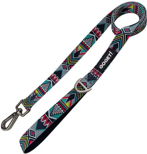 Goget Neoprene Leash with Metal Hook Kaleidoscope White S 1.5x120cm