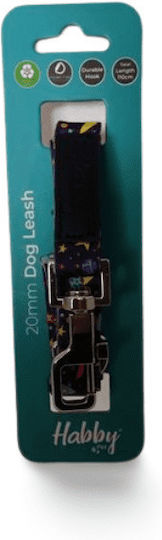 Habby Collar Hundeleine/Führleine Riemen Galaxy in Schwarz Farbe 1.2m x 2cm