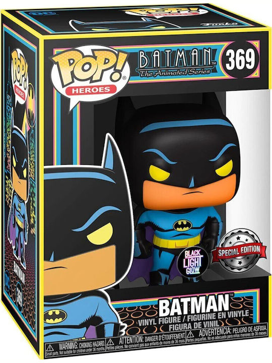 Funko Pop! Eroi: Batman The Animated Series - Batman Batman (Lumină neagră) 369 Ediție Specială