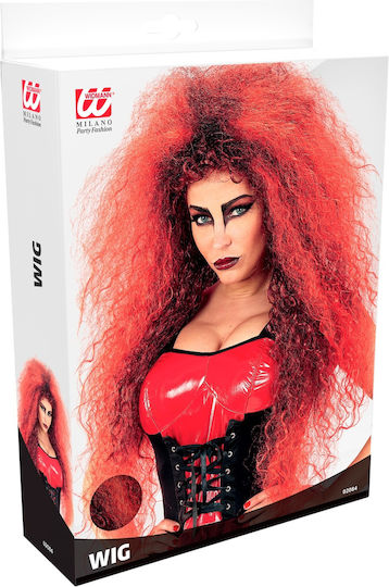 Wild Devil Karnevalsperücke Afro Rot für Halloween