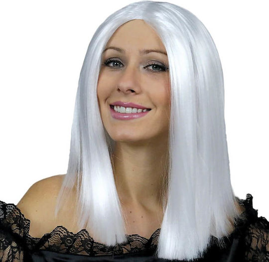 Laura Carnival Wig Straight White