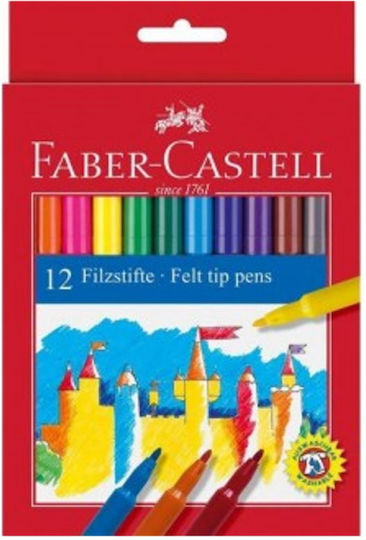Faber-Castell Jumbo Маркери за рисуване 5мм Дебели Комплект 12бр