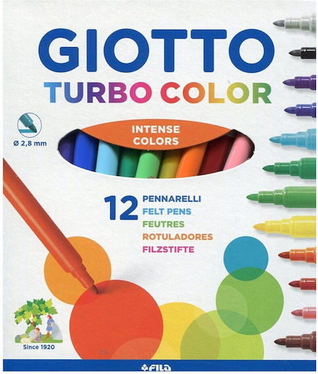Giotto Turbo Drawing Markers 2.8mm Thin Set 12pcs