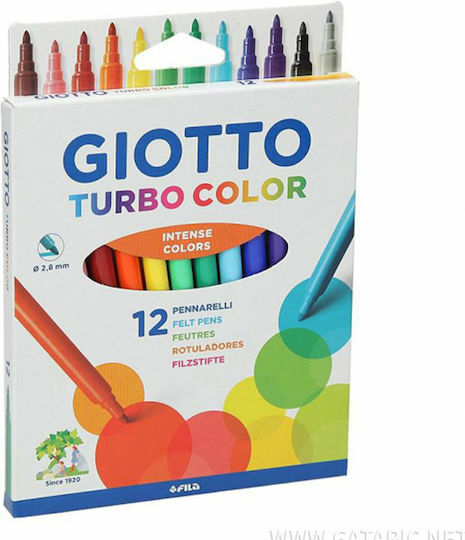 Giotto Turbo Drawing Markers 2.8mm Thin Set 12pcs