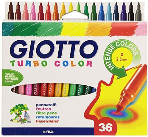 Giotto Turbo Color Drawing Markers 2.8mm Thin Set 36pcs