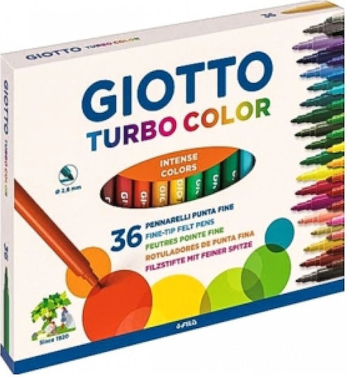 Giotto Turbo Color Маркери за рисуване Тънки Комплект 36бр 000418000