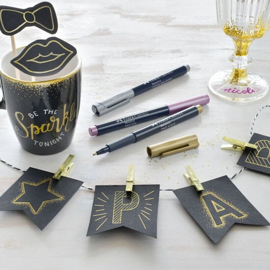 Faber-Castell Metallics Маркери за рисуване 1.5мм Комплект 12бр