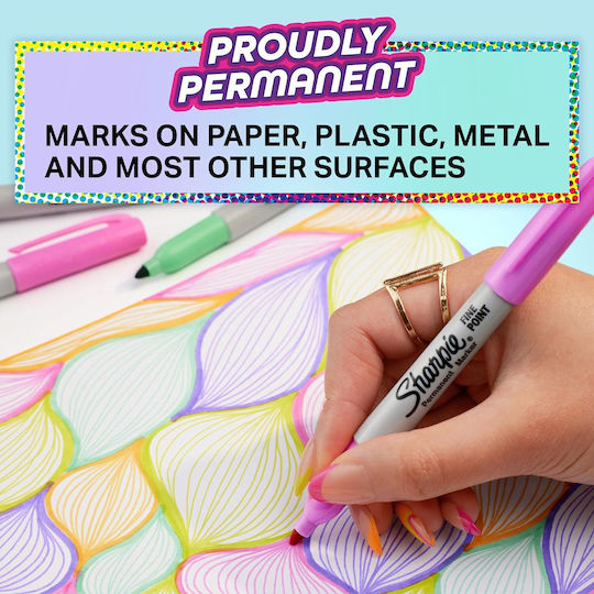 Sharpie Μαρκαδόροι Ζωγραφικής 1mm Λεπτοί Σετ 5 χρώματα
