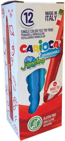 Carioca Jumbo Blue Washable Drawing Marker Thick