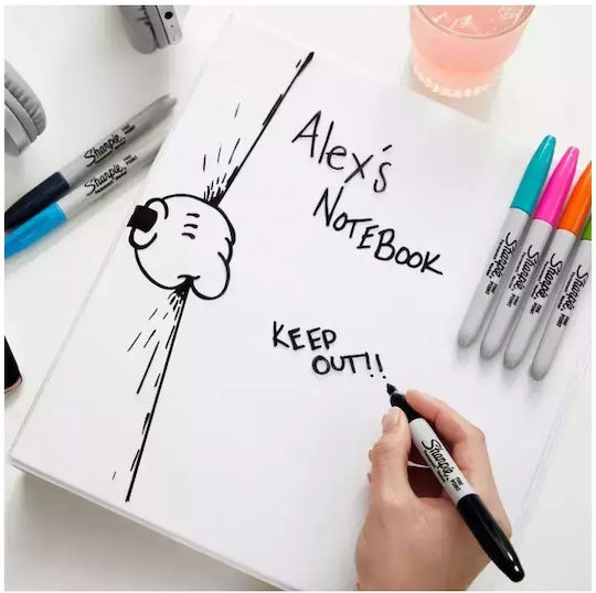 Sharpie Fine Paper Blister Μαρκαδόροι Ζωγραφικής 0.9mm Λεπτοί, Neon Σετ 24 χρώματα