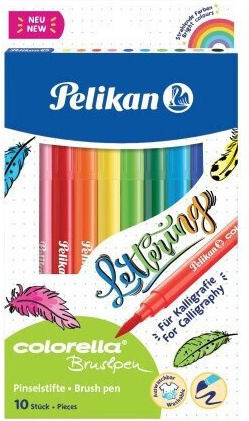 Pelikan Colorella Brushpen Washable Drawing Markers Set 10pcs