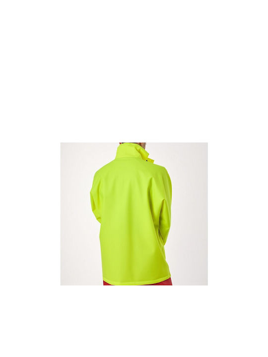 Anorak Street Long Men's Waterproof Riding Jacket Fluo Yellow