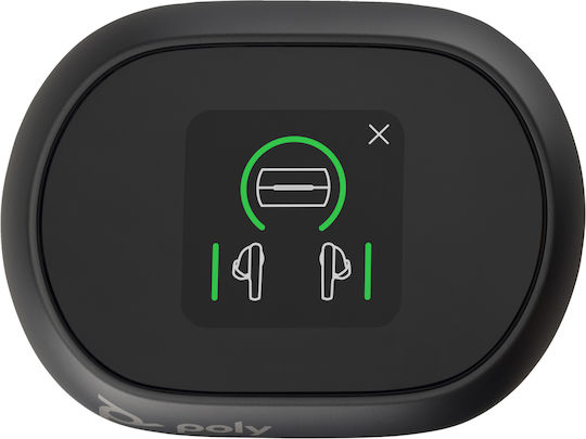 Poly Voyager Free 60+ UC M + BT700 USB-C Adapter + Touchscreen Charge Case In-ear Bluetooth Handsfree Earphones with Charging Case Carbon Black