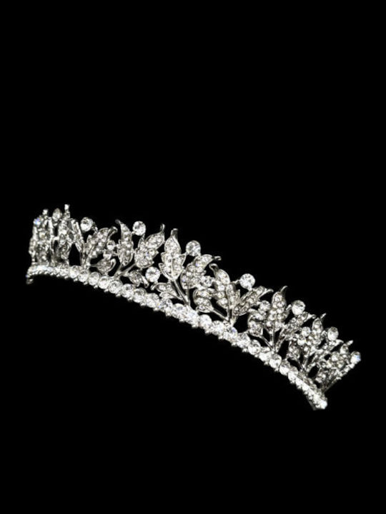 Νυφική Τιάρα Στράς Ασημί Cleo Tiara Ba0987 Hair Duty Hrd-ba0987