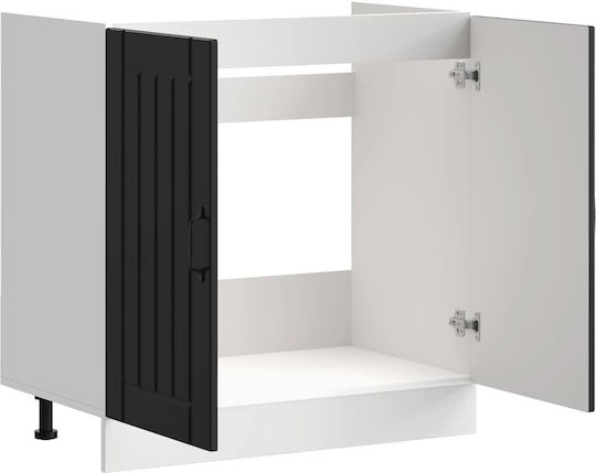 Lucca Шкаф за Мивка Черно 80x46x81.5бр