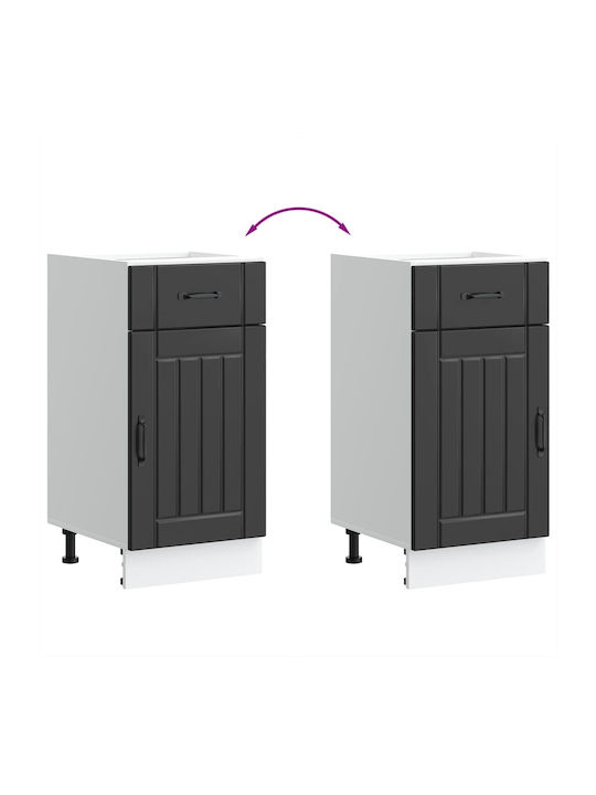 Lucca Dulap pentru Chiuvetă Negru 40x46x81.5buc