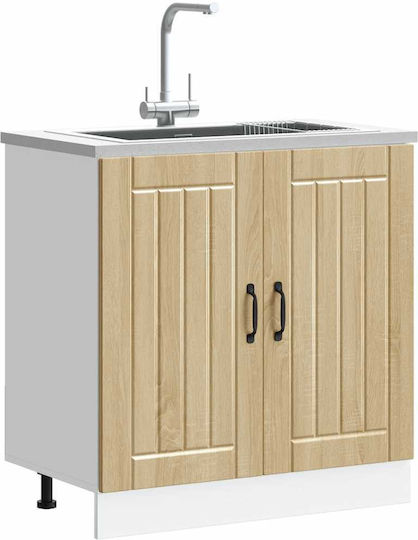 Lucca Ντουλάπι Νεροχύτη Sonoma Oak 80x46x81.5εκ.