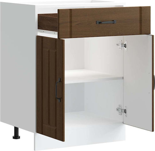 Lucca Dulap pentru Chiuvetă Brown Oak 60x46x81.5buc