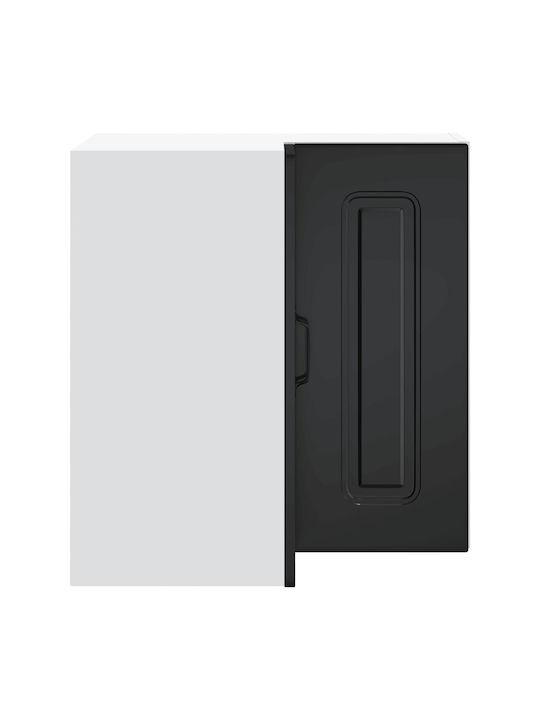 Kalmar Dulap de Colț Suspendata Negru 57x57x60buc