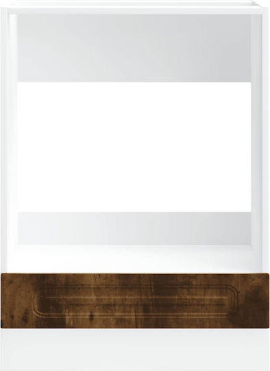 Kalmar Lower Oven Cabinet Smoked Oak Wood 60x46x81.5cm