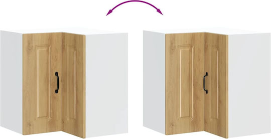 Kalmar Γωνιακό Ντουλάπι Κρεμαστό Artisan Oak 57x57x60εκ.