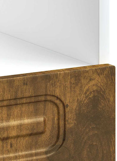 Kalmar Lower Oven Cabinet Smoked Oak Wood 60x46x81.5cm