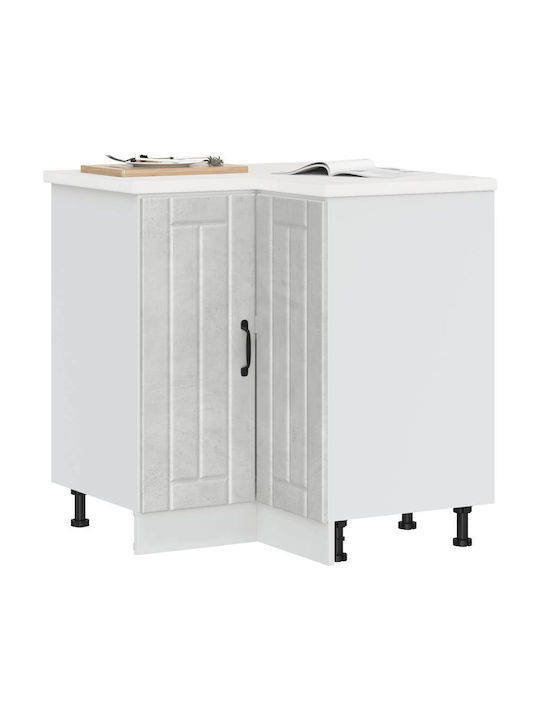 Lucca Corner Cabinet Wall Concrete Grey 75.5x75.5x81.5pcs
