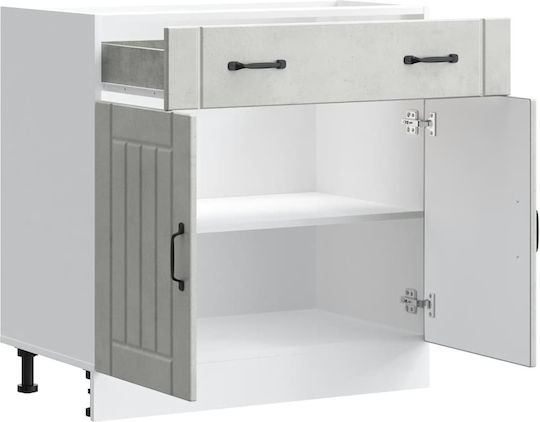 Lucca Dulap pentru Chiuvetă Gri 80x46x81.5buc