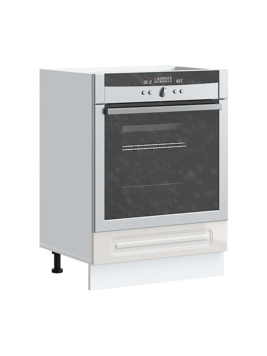 Kalmar Lower Oven Cabinet White 60x46x81.5pcs