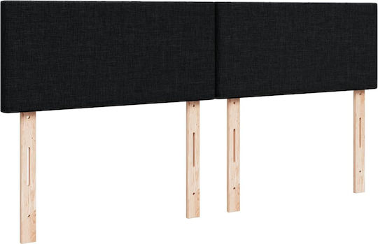 Übergröße Betten Bequemer Bezug Stoff Schwarz mit Lattenrost & Matratze 160x200cm