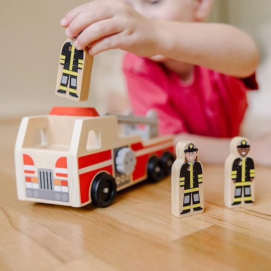 Melissa & Doug Пожарна Кола Камион Пожарна за Възраст 3+