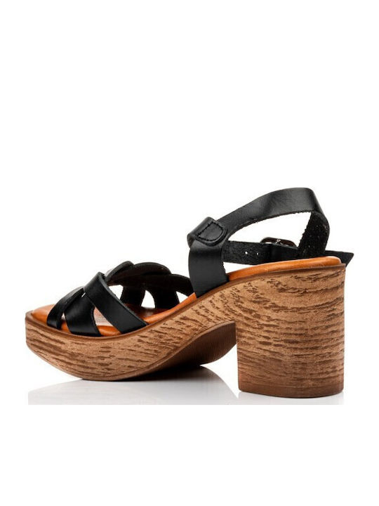 Leder Sandalen Schwarz