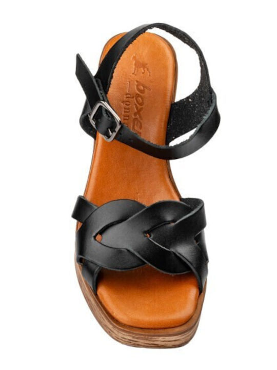 Leder Sandalen Schwarz