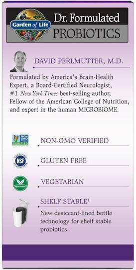 Garden Of Life Dr. Formulated Probiotics Mood+ Συμπλήρωμα με Προβιοτικά 60 φυτικές κάψουλες