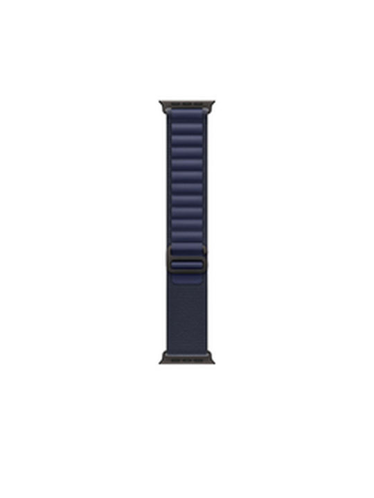 Apple Alpine Loop Small Black Titanium Finish Strap Fabric Navy (Apple Watch 44, 45, 46, 49mm)