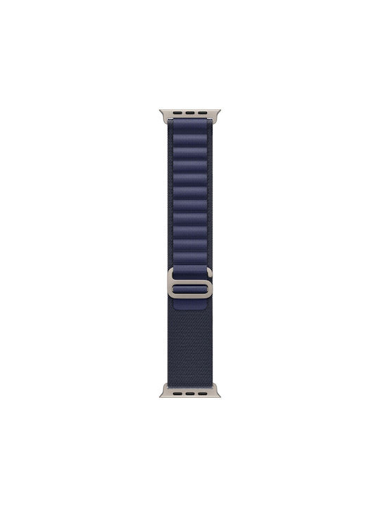 Apple Alpine Loop Small Natural Titanium Finish Strap Fabric Navy (Apple Watch 44, 45, 46, 49mm)