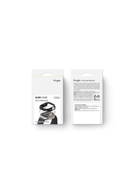 Ringke Slim 2-Pack Plastic Case in Transparent color for Apple Watch Ultra