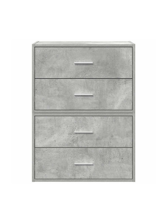 Vidaxl Cabinets 2 Drawers 2 pcs Concrete Gray 60x31x40cm Gray