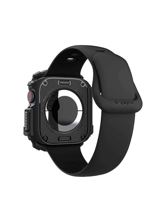 Spigen Rugged Armor Silicone Case in Black color for Apple Watch 42mm