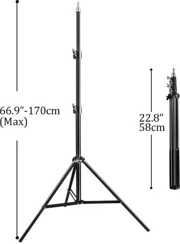 Handy-Stativ Verstellbare Höhe 1/4 Schraubkopf 2 Stück 170cm