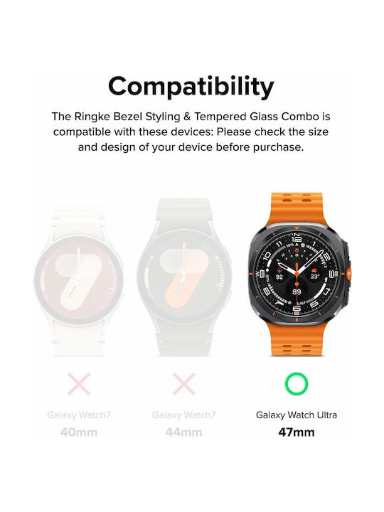 Ringke Styling Προστατευτικό Bezel σε Ασημί χρώμα για Samsung Galaxy Watch Ultra 47mm