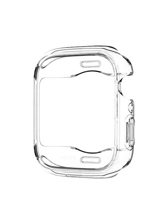 Spigen Ultra Hybrid Silicone Case in Transparent color for Apple Watch 45mm