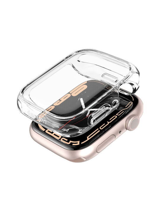 Spigen Ultra Hybrid Silicone Case in Transparent color for Apple Watch 45mm
